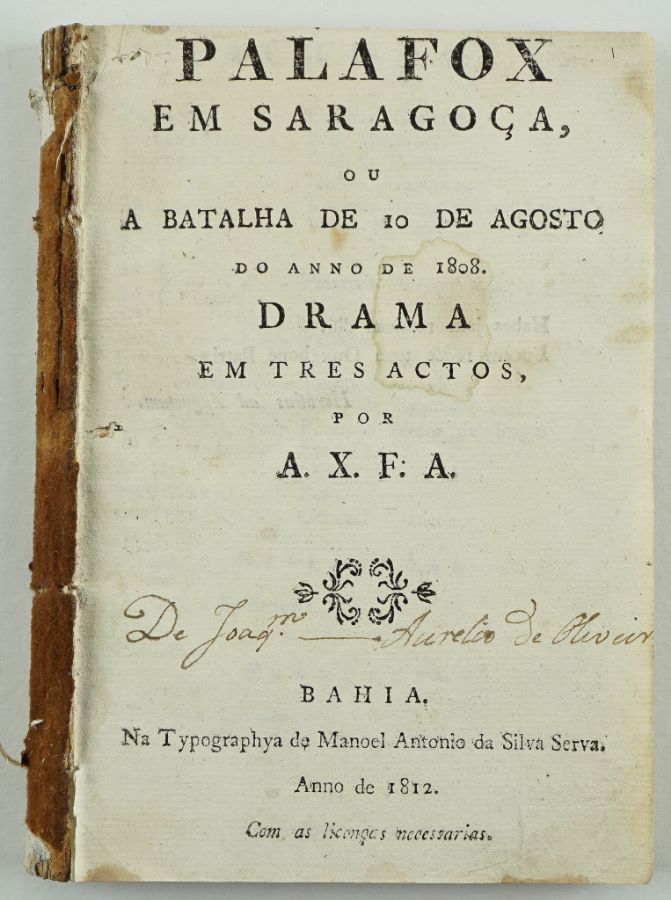 Rara obra impressa na Baía - Brasil. 1812