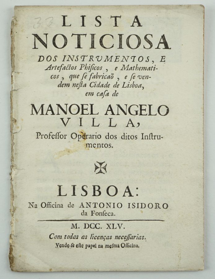 Artefactos físicos e Matemáticos – 1745