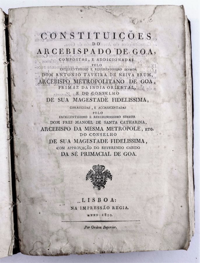 Constituições do Arcebispado de Goa (1810)