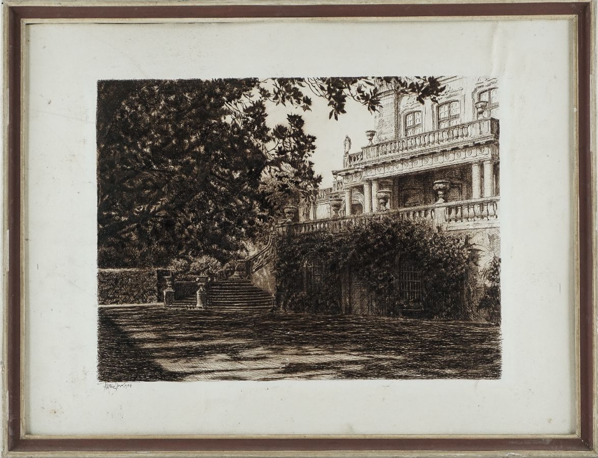 Jardim com palacete