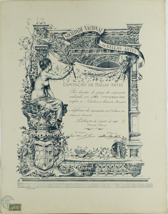 Diploma da Sociedade Nacional de Belas Artes