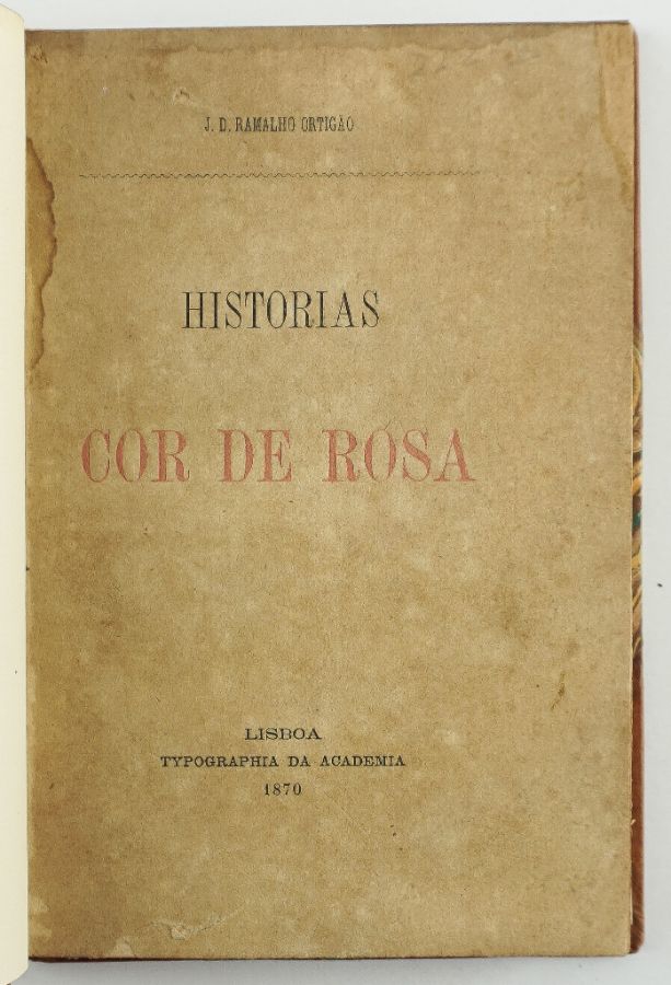 LIVRO DE ESTREIA DE RAMALHO ORTIGÃO