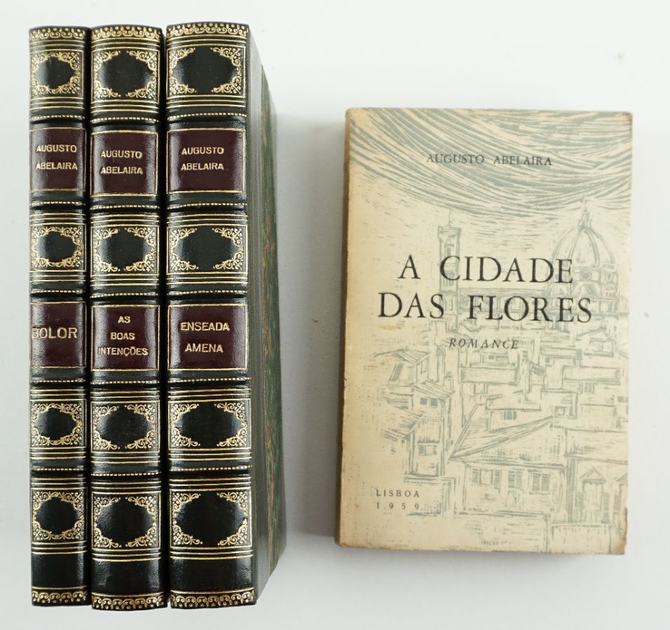 4 LIVROS DE AUGUSTO ABELEIRA INCLUINDO O DE ESTREIA AUTOGRAFADO.