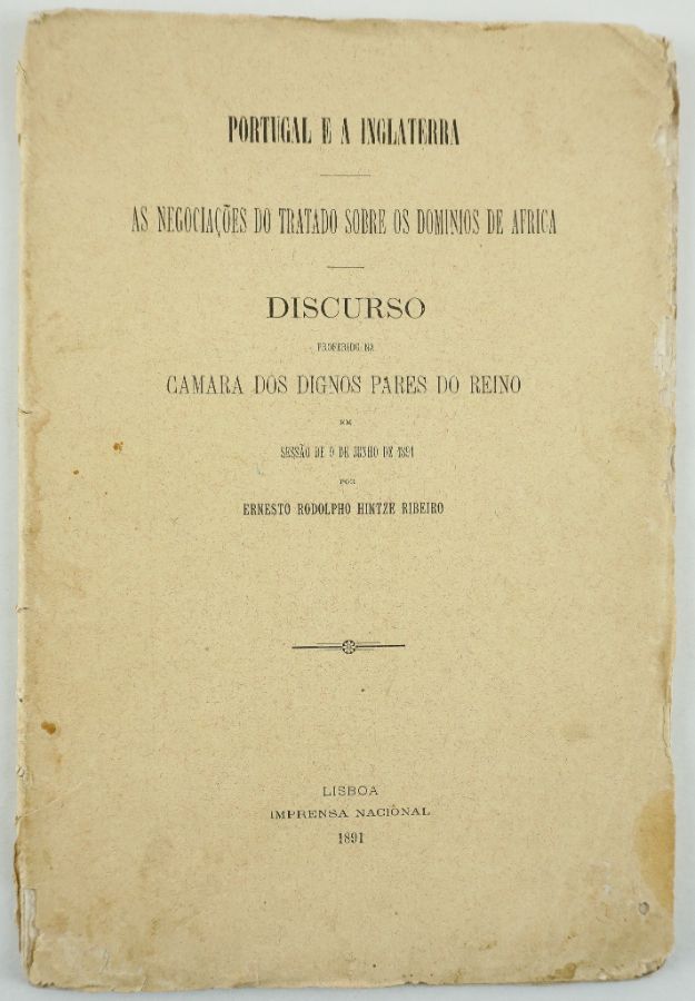 As Negociações do Tratado Sobre os Domínios de Africa – 1891