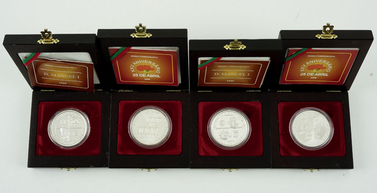 Moedas de 1000 escudos em prata