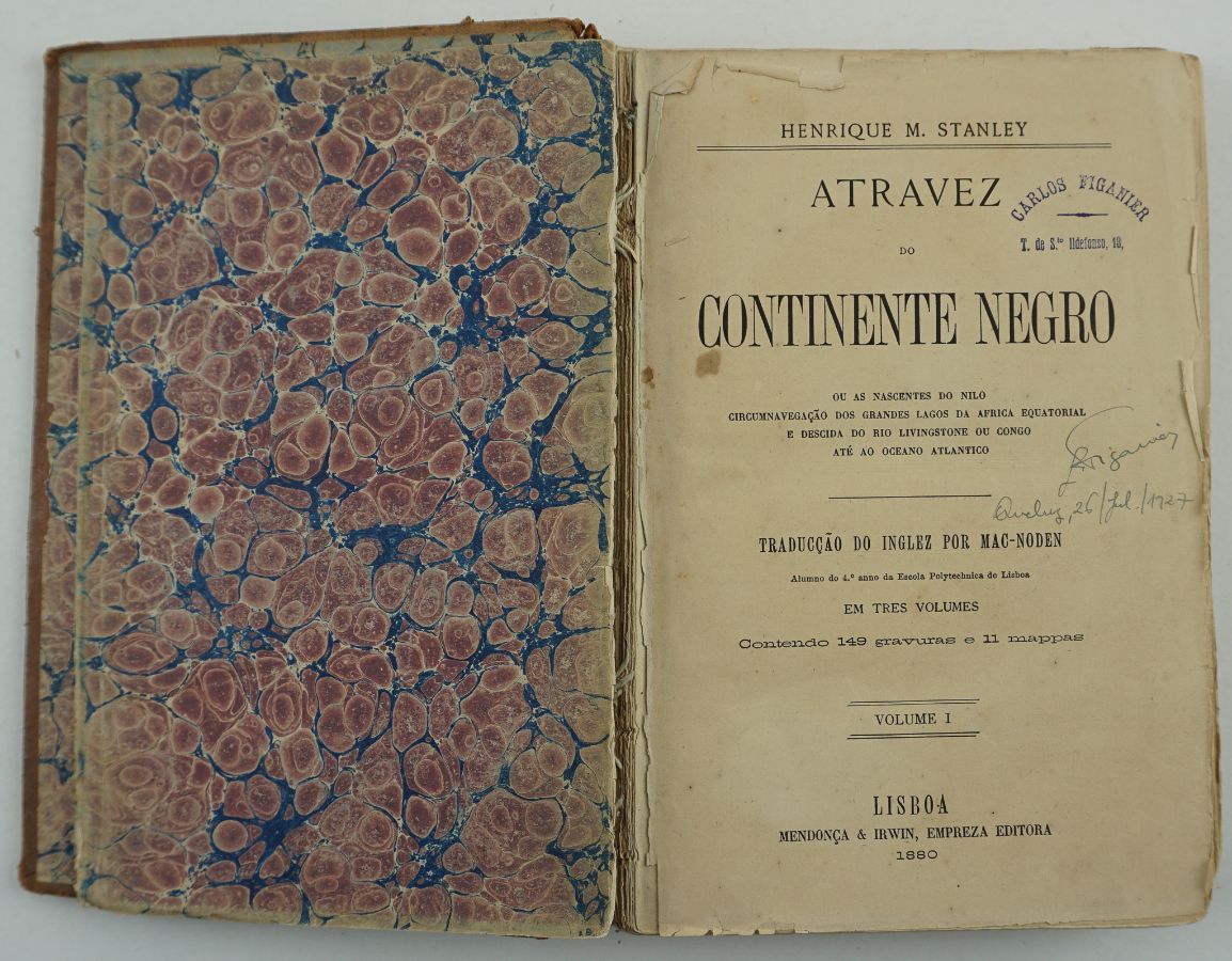 Atravez do Continente Negro por Henrique M. Stanley , Vol. I e II
