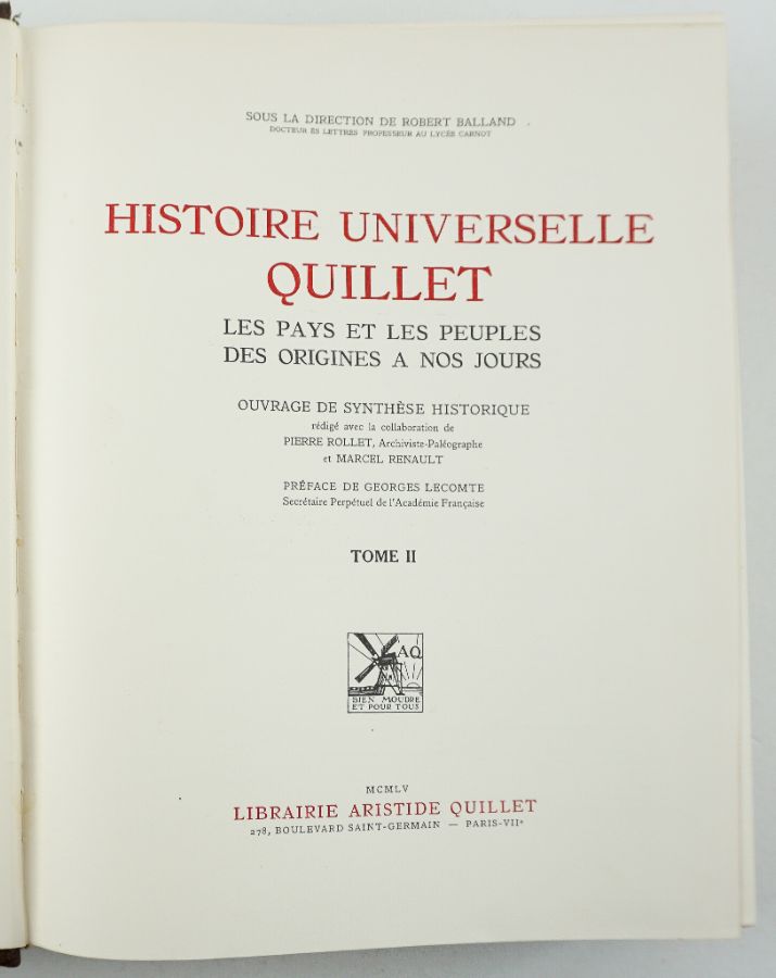 Histoire Universelle Quillet