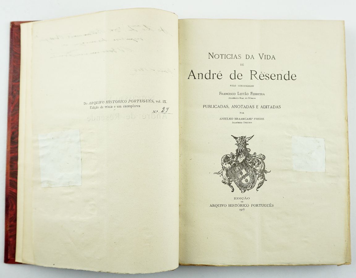 Rara obra numerada sobre o humanista André de Resende