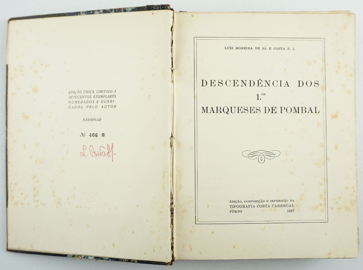 Descendência dos Primeiros Marqueses de Pombal