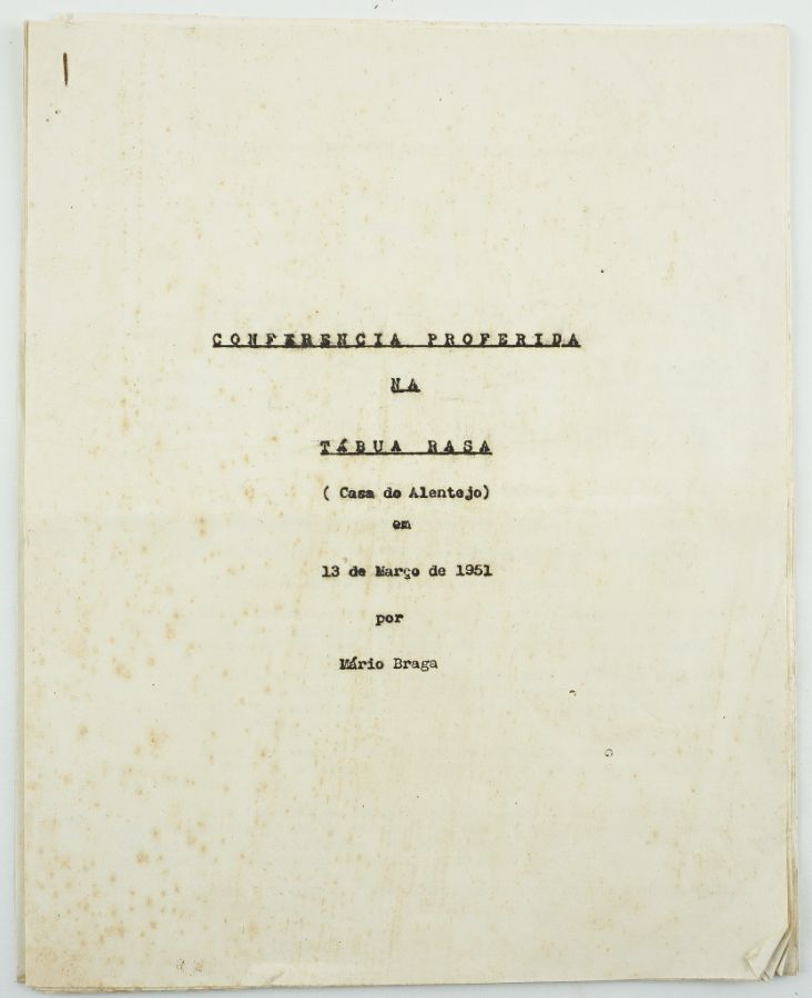 Rara Publicação Mário Braga 1951