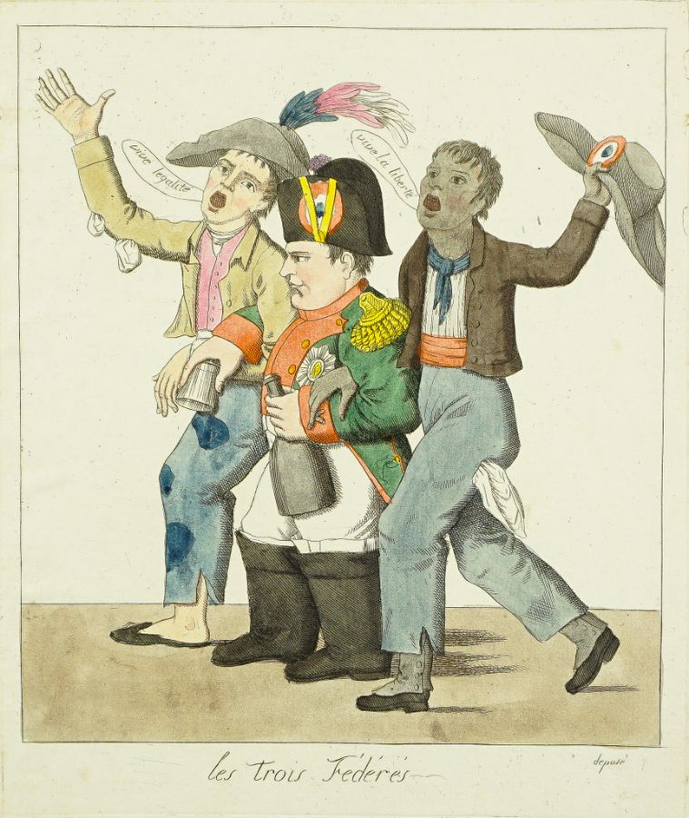 Rara gravura original sobre Napoleão (1815)
