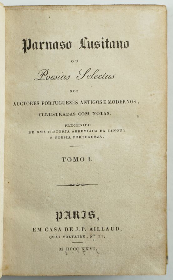 Parnaso Lusitano ou Poesias Selectas 