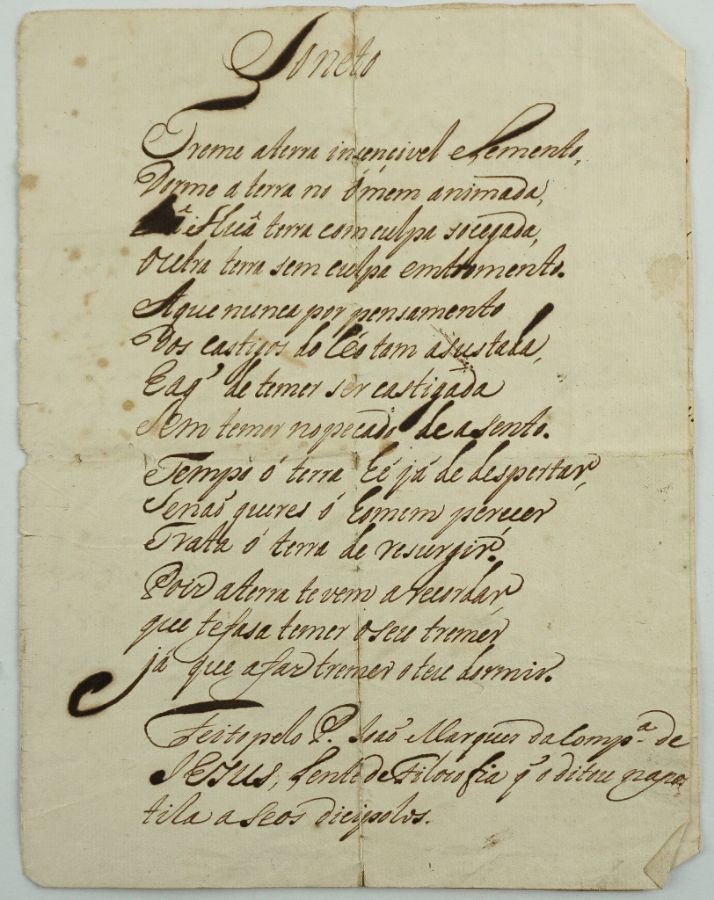 Interessante documento em papel com dois bifólios