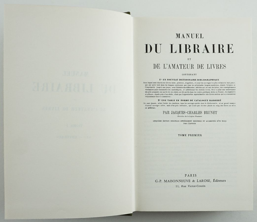 Brunet – Manual do Livreiro