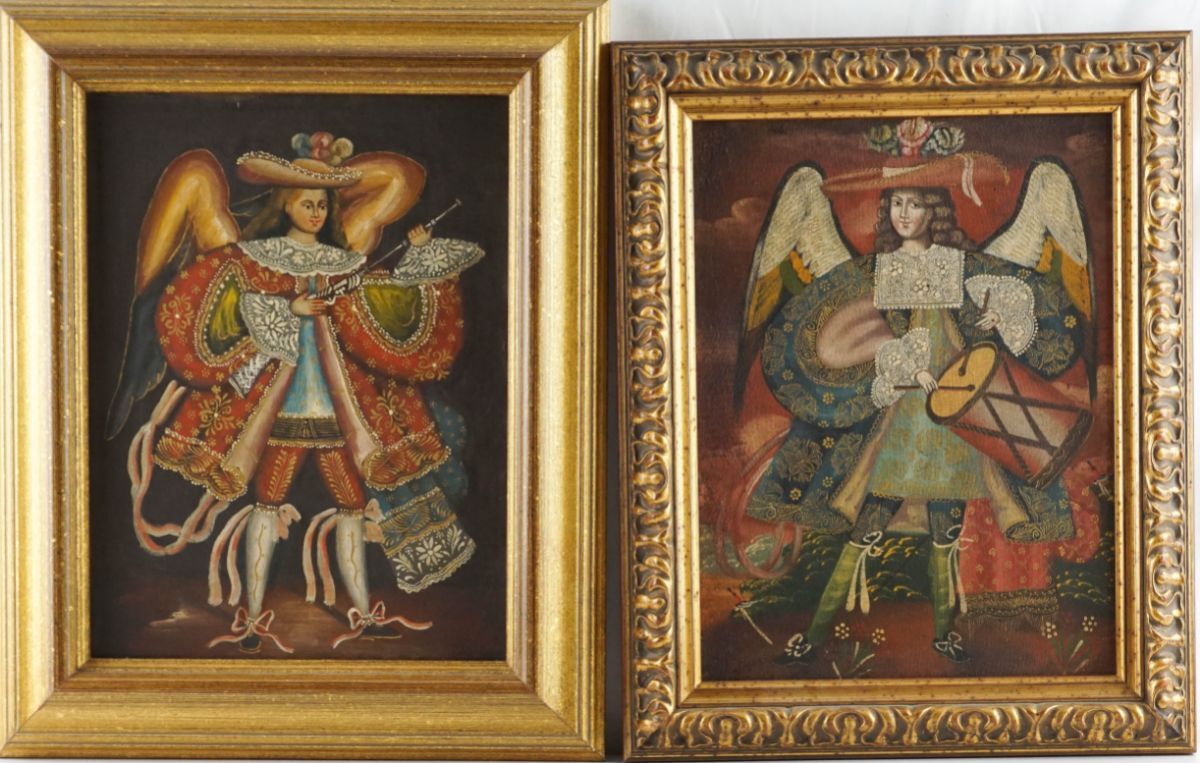 2 Pinturas Religiosas da Escola de Cusco