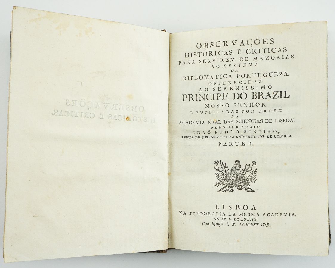 Diplomática Portuguesa de João Pedro Ribeiro -1798