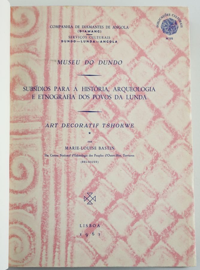 MARIE lOUISE BASTIN- ART DECORATIF TSHOKWE