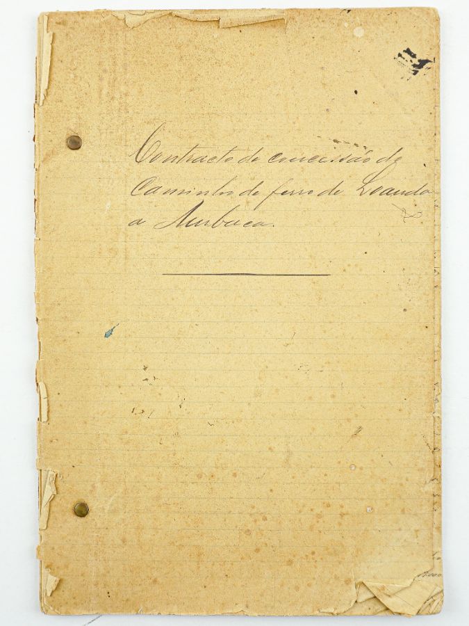 Manuscrito do Contrato de Concessão do caminho de Ferro de Loanda a Ambaca