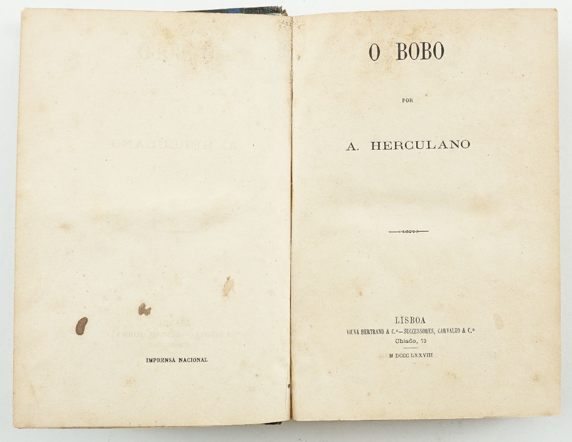 Alexandre Herculano, O Bobo , 1º Edição
