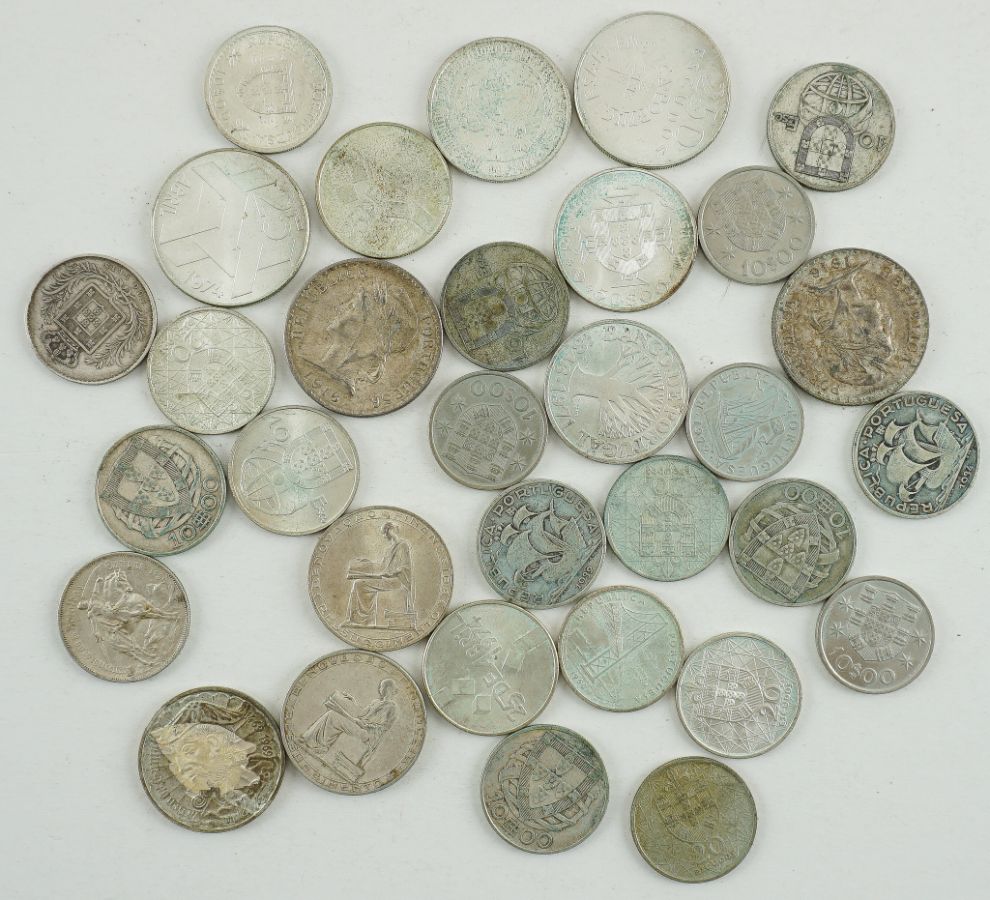 28 Moedas Portuguesas em Prata