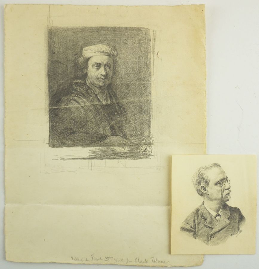 Dois desenhos a lápis