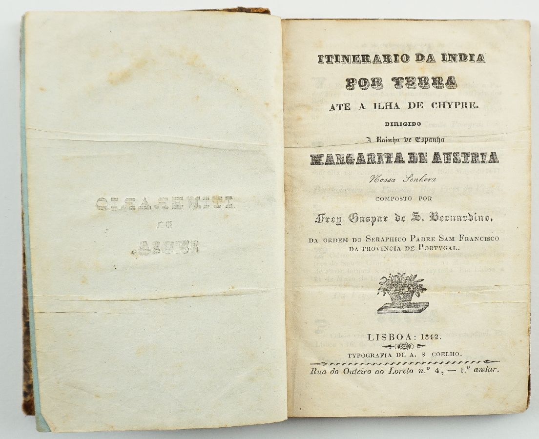 Itinerario da India por Terra ate a Ilha de Chypre (1842)