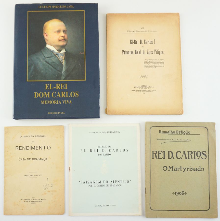 Cinco livros sobre o Rei D. Carlos
