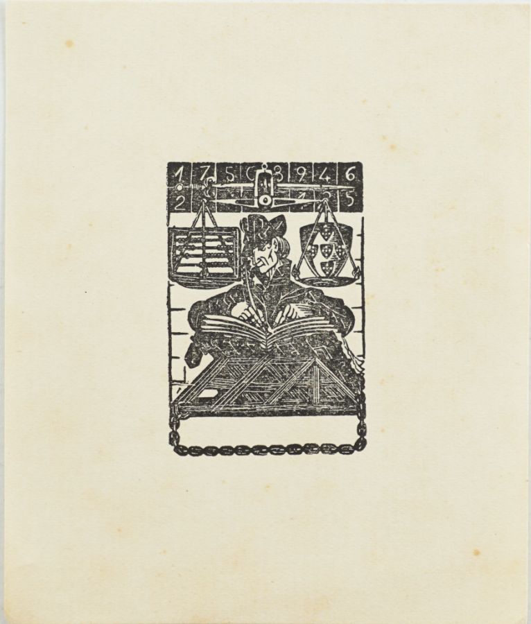 Ex-Libris desenhado por Almada Negreiros