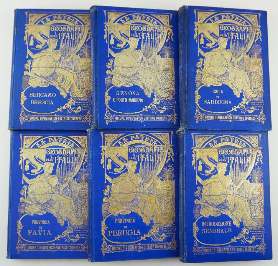 Seis Livros “La Patria” Geografia Dell´Italia
