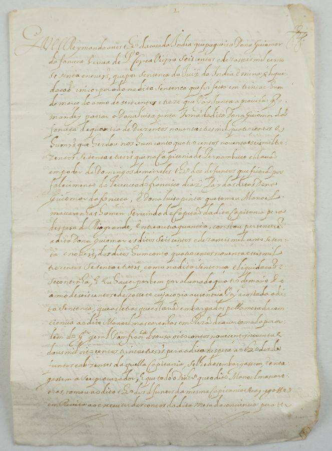 Manuscrito s/ papel , um bifólio, carta régia assinada D. Filipe III
