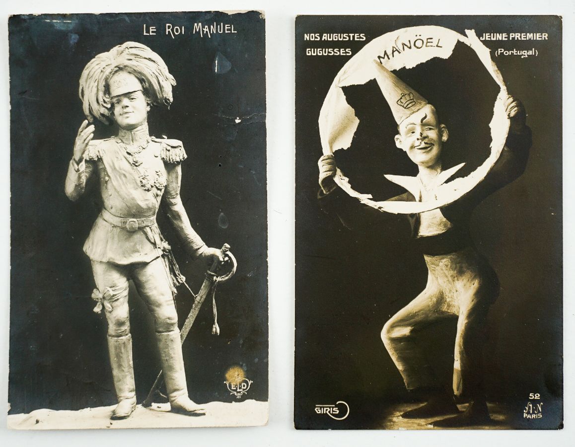D. Manuel II – postais franceses com caricaturas (1909-1910)