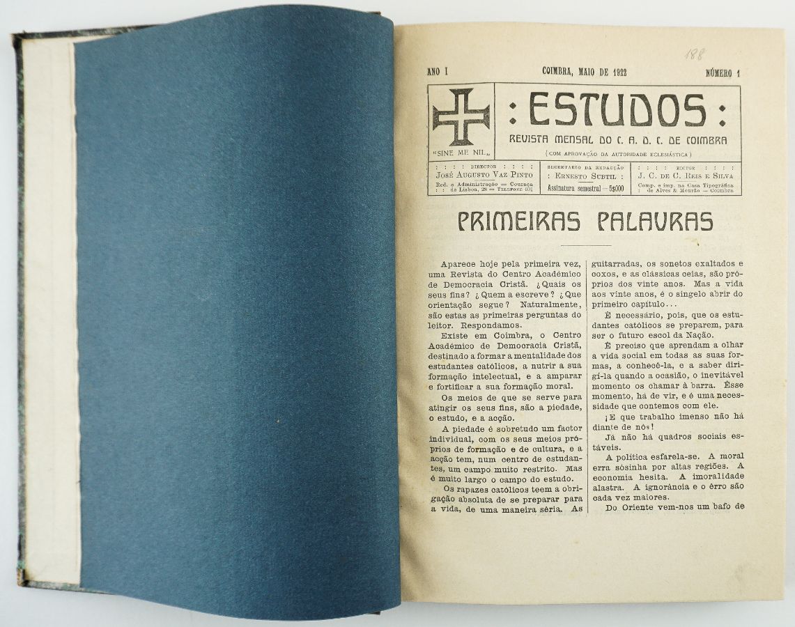 Estudos – órgão do Centro Académico da Democracia Cristã de Coimbra (1922-1956)