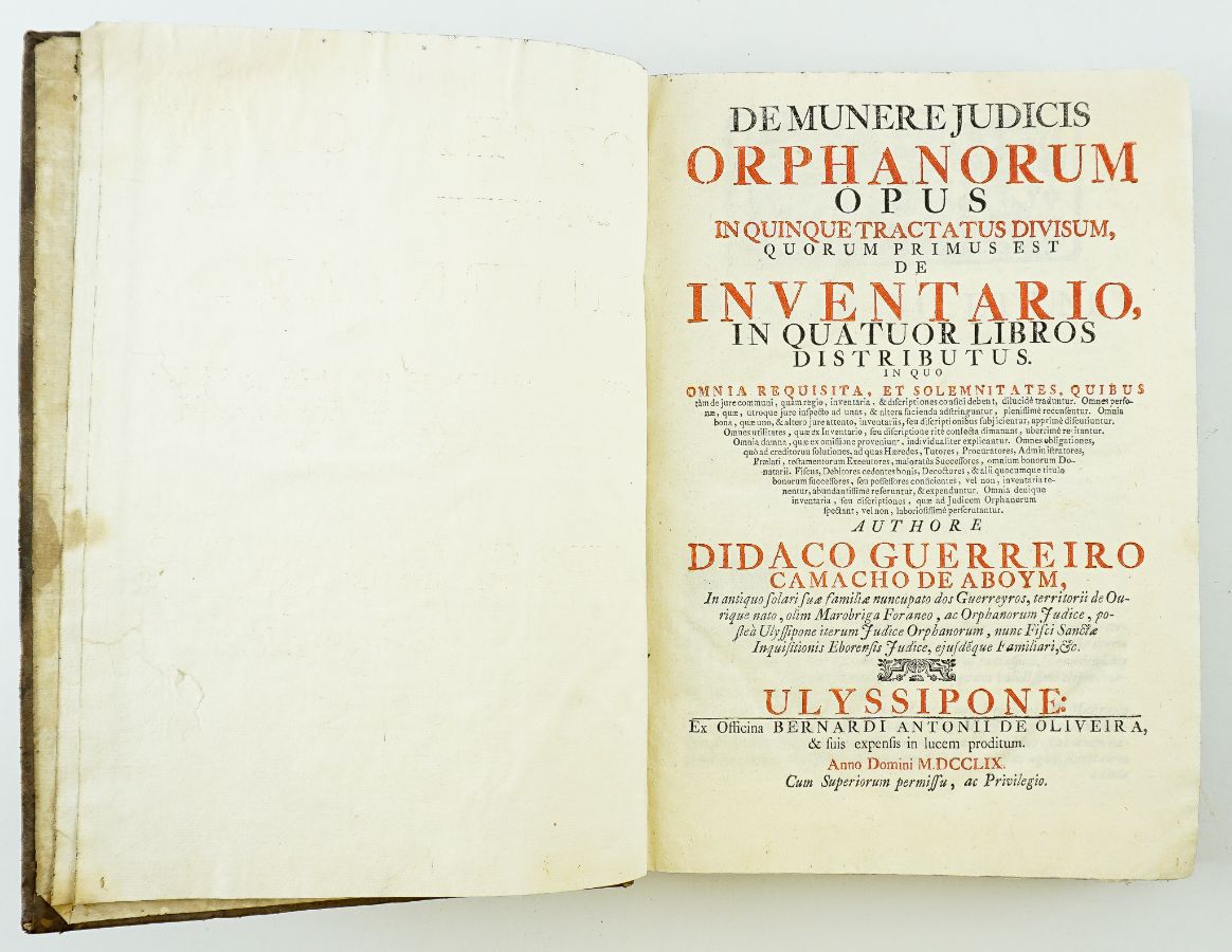 De Munere Judicis Orphanorum (1759)