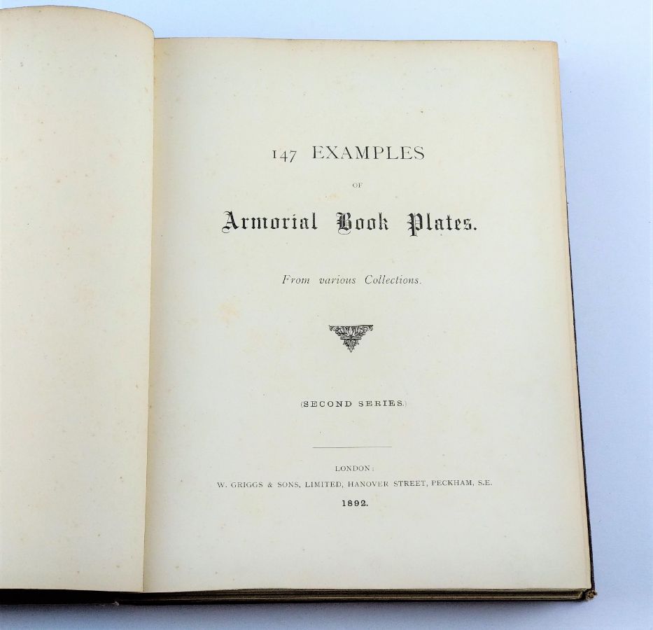147 Examples of Armorial Book Plates from various Collections
