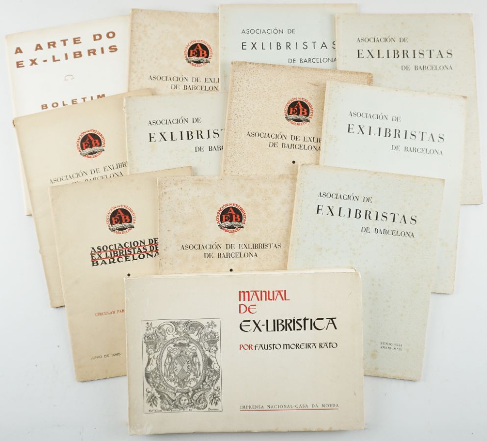 Extenso conjunto de publicações sobre ex libris