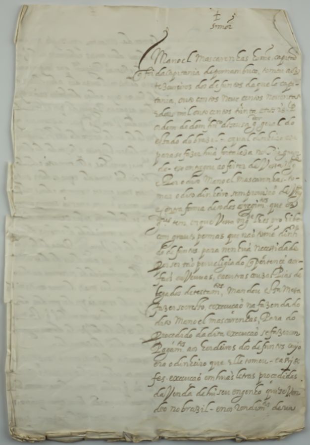 Manuscrito s/ papel, em bifólio