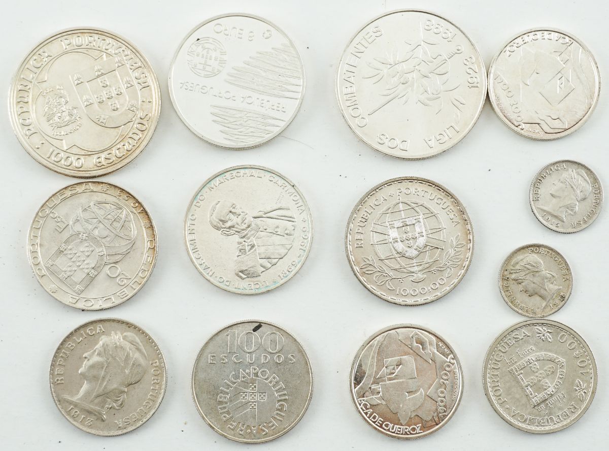 13 Moedas Portuguesas em Prata