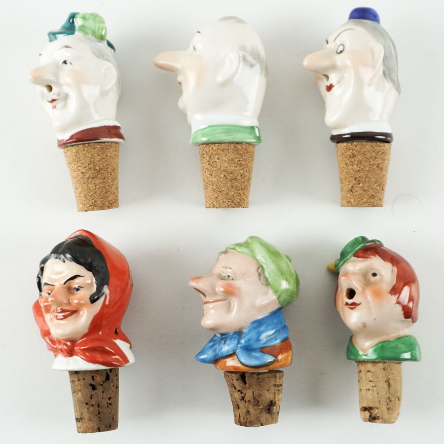 Seis Rolhas em Porcelana