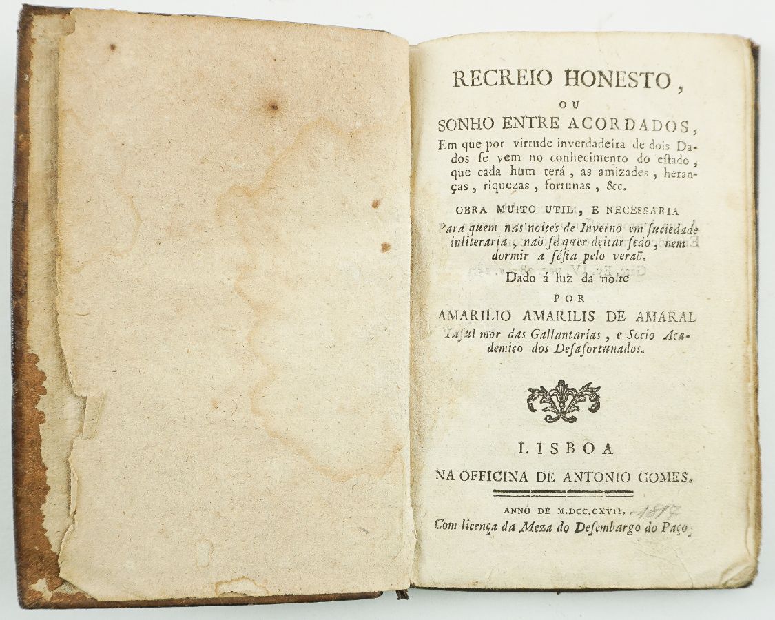 Recreio Honesto, ou sonho entre acordados (1817)