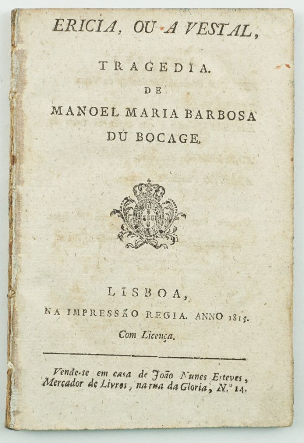 Bocage – Ericia, ou A Vestal (1815)
